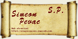 Simeon Pevac vizit kartica